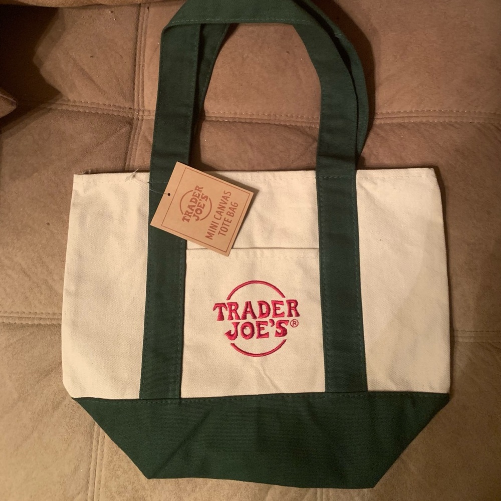 Brand new with tags Trader Joe’s Mini Tote Bag.  Very Rare
